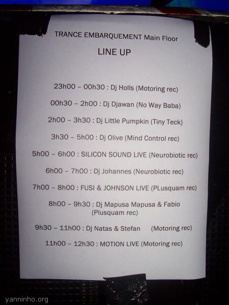 lineup dance floor